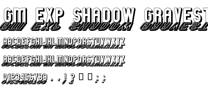GM Exp Shadow Gravestone font